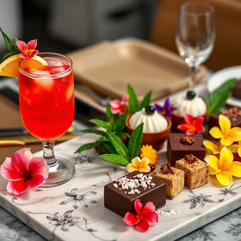 Tropical cocktails & desserts